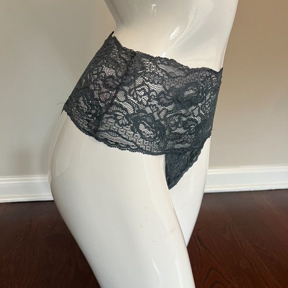 ‼️Sale ‼️ Sexy High-Waisted Gray All Lace Panties - Picture 4 of 7